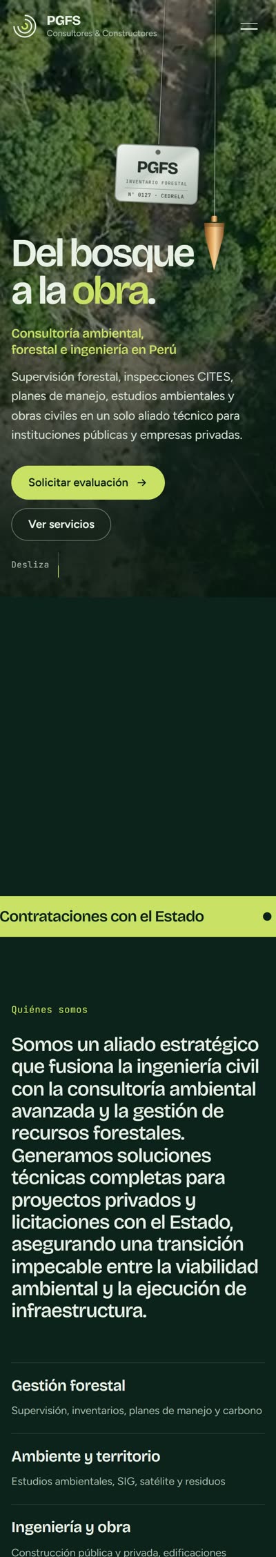 Web de PGFS en el celular