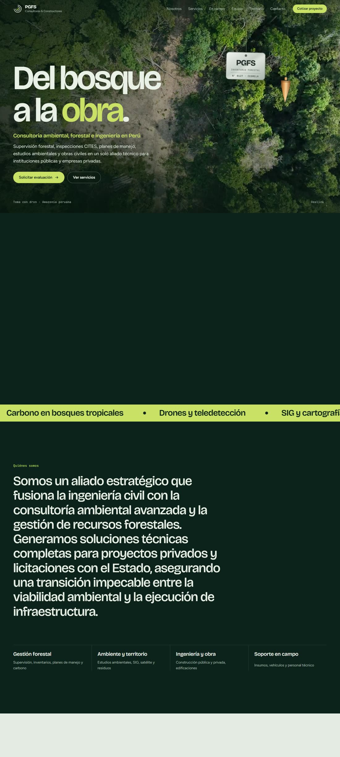 Web de PGFS Consultores y Constructores